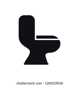 Toilet icon vector flat trendy