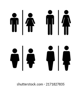 Toilet Icon Vector Girls Boys Restrooms Stock Vector (Royalty Free ...
