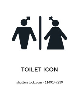 Toilet icon vector isolated on white background for your web and mobile app design, Toilet logo concept