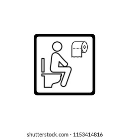 Toilet Icon Vector Logo Template
