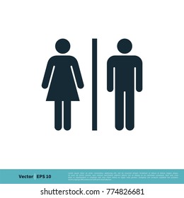 Toilet Icon Vector Logo Template Illustration Design. Vector EPS 10.