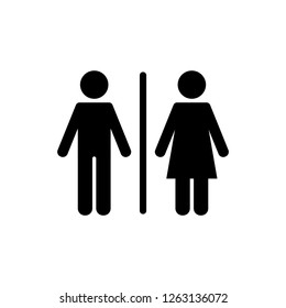 Toilet icon vector. Male and female symbol