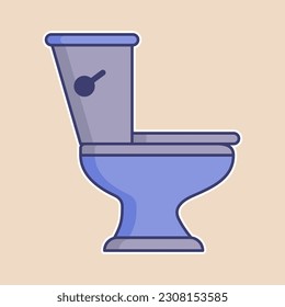 Toilet icon vector on trendy design