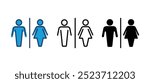 Toilet icon vector. restrooms icon vector. bathroom sign. wc, lavatory