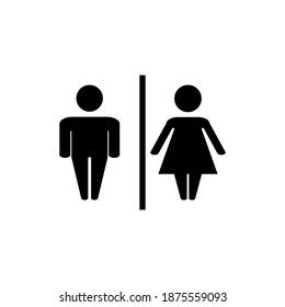 Toilet icon vector. restrooms icon vector. bathroom sign. wc, lavatory