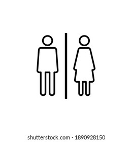 Toilet icon vector. restrooms icon vector. bathroom sign. wc, lavatory