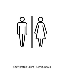 Toilet icon vector. restrooms icon vector. bathroom sign. wc, lavatory