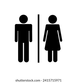 Toilet icon vector. restrooms icon vector. bathroom sign. wc, lavatory