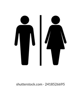 Toilet icon vector. restrooms icon vector. bathroom sign. wc, lavatory