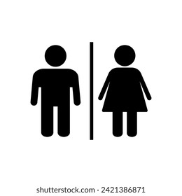 Toilet icon vector. restrooms icon vector. bathroom sign. wc, lavatory