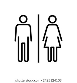 Toilet icon vector. restrooms icon vector. bathroom sign. wc, lavatory