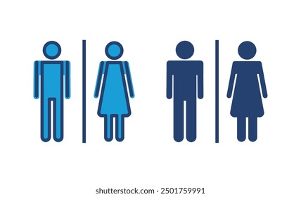 Toilet icon vector. restrooms icon vector. bathroom sign. wc, lavatory