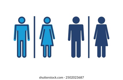 Toilet icon vector. restrooms icon vector. bathroom sign. wc, lavatory