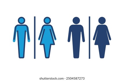 Toilet icon vector. restrooms icon vector. bathroom sign. wc, lavatory