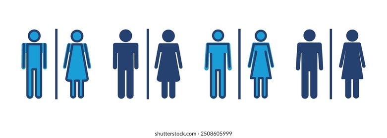 Toilet icon vector. restrooms icon vector. bathroom sign. wc, lavatory