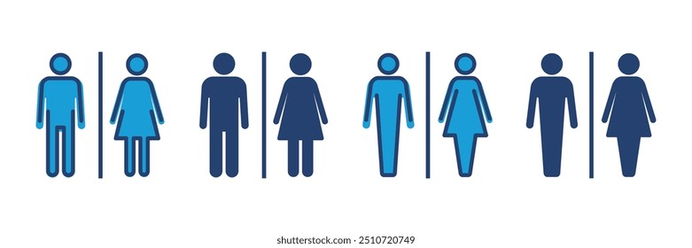 Toilet icon vector. restrooms icon vector. bathroom sign. wc, lavatory