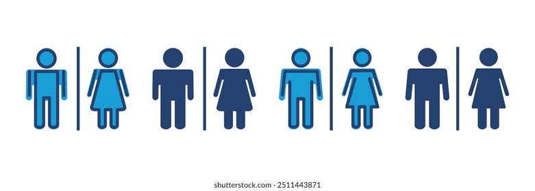 Toilet icon vector. restrooms icon vector. bathroom sign. wc, lavatory