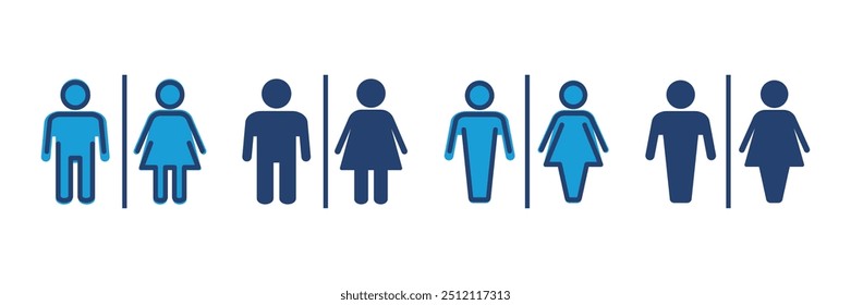 Toilet icon vector. restrooms icon vector. bathroom sign. wc, lavatory