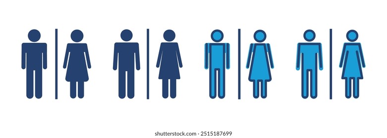 Toilet icon vector. restrooms icon vector. bathroom sign. wc, lavatory