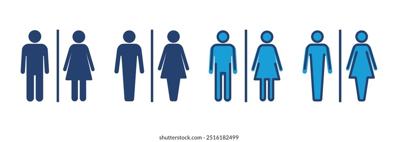 Toilet icon vector. restrooms icon vector. bathroom sign. wc, lavatory