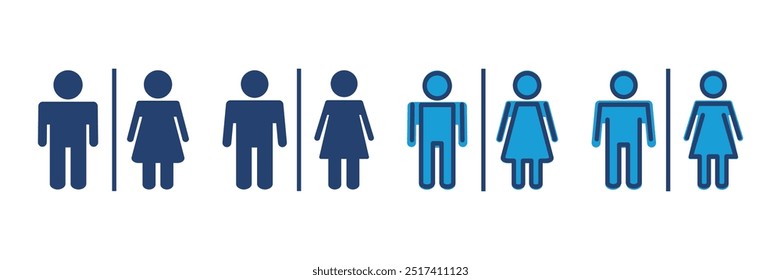 Toilet icon vector. restrooms icon vector. bathroom sign. wc, lavatory