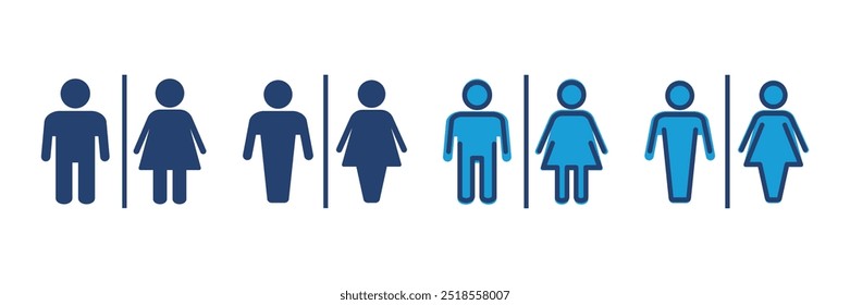 Toilet icon vector. restrooms icon vector. bathroom sign. wc, lavatory