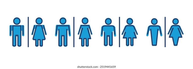 Toilet icon vector. restrooms icon vector. bathroom sign. wc, lavatory