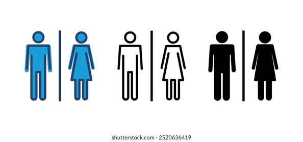 Toilet icon vector. restrooms icon vector. bathroom sign. wc, lavatory