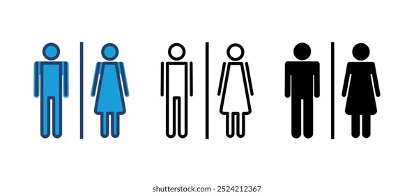 Toilet icon vector. restrooms icon vector. bathroom sign. wc, lavatory