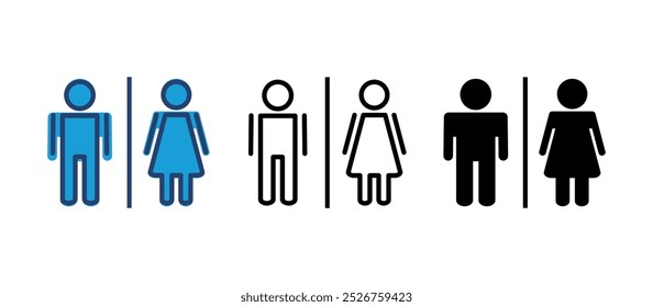 Toilet icon vector. restrooms icon vector. bathroom sign. wc, lavatory