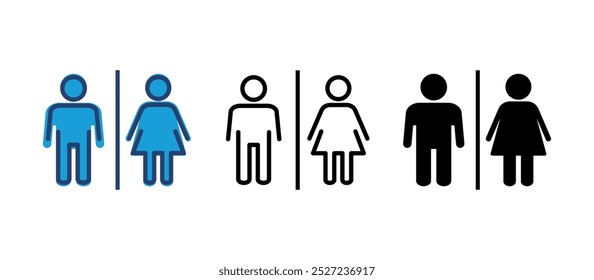 Toilet icon vector. restrooms icon vector. bathroom sign. wc, lavatory