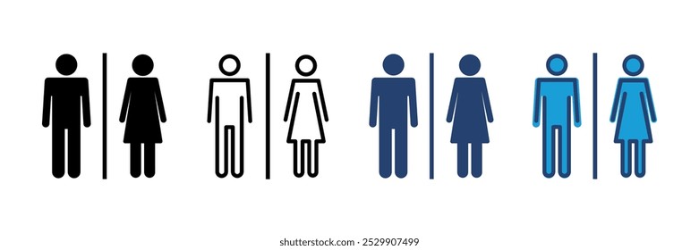 Toilet icon vector. restrooms icon vector. bathroom sign. wc, lavatory