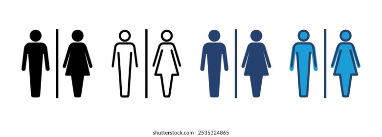 Toilet icon vector. restrooms icon vector. bathroom sign. wc, lavatory