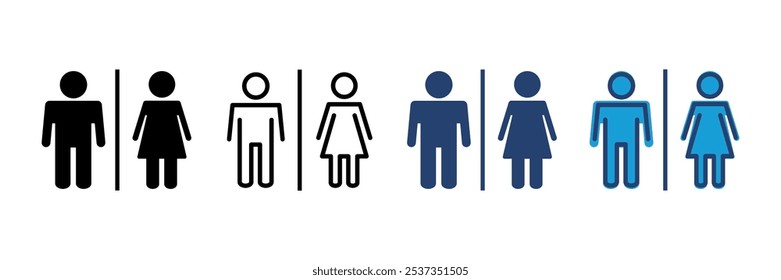 Toilet icon vector. restrooms icon vector. bathroom sign. wc, lavatory