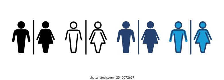 Toilet icon vector. restrooms icon vector. bathroom sign. wc, lavatory