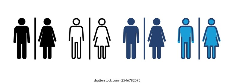 Toilet icon vector. restrooms icon vector. bathroom sign. wc, lavatory