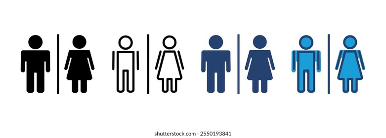 Toilet icon vector. restrooms icon vector. bathroom sign. wc, lavatory