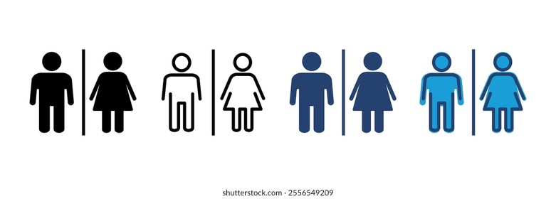 Toilet icon vector. restrooms icon vector. bathroom sign. wc, lavatory