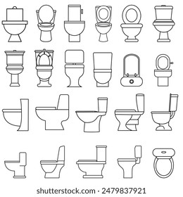 Toilet icon vector set. WC illustration sign collection. Bathroom symbol. restroom logo.