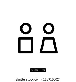 Toilet Icon Vector - Sign or Symbol