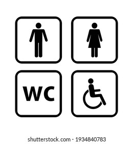 Toilet Icon vector. symbol for web site Computer and mobile vector
