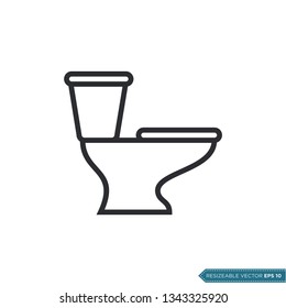Toilet Icon Vector Template