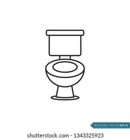 Toilet Icon Vector Template