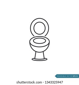 Toilet Icon Vector Template