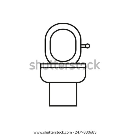 Toilet icon vector. WC illustration sign. Bathroom symbol. restroom logo.