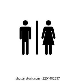 Vector de iconos de inodoro para aplicaciones web y móviles. Señal y símbolo de los baños de niñas y niños. señal de baño. wc, lavatorio