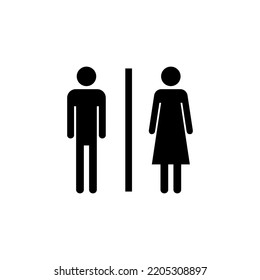 Toilet icon vector for web and mobile app. Girls and boys restrooms sign and symbol. bathroom sign. wc, lavatory