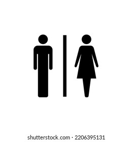 Toilet icon vector for web and mobile app. Girls and boys restrooms sign and symbol. bathroom sign. wc, lavatory