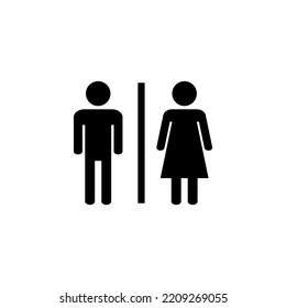 Toilet icon vector for web and mobile app. Girls and boys restrooms sign and symbol. bathroom sign. wc, lavatory