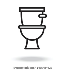 toilet icon vector.Toilet cleaning linear icon.WC bathroom toilet.